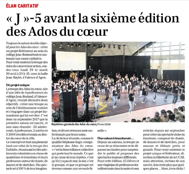 Scan de l'article de presse du 24 avril 2024